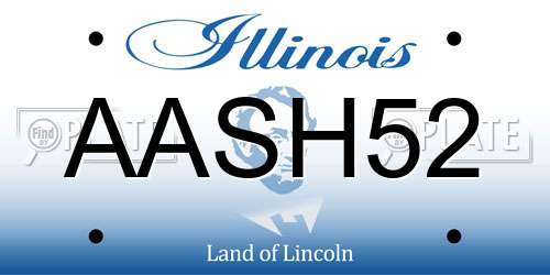 AASH52 Illinois License Plate