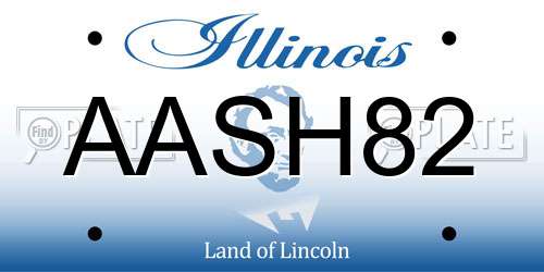 AASH82 Illinois License Plate