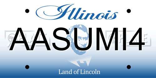 AASUMI4 Illinois License Plate