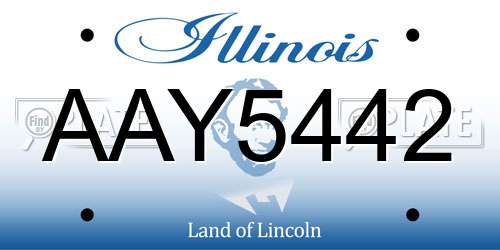 AAY5442 Illinois License Plate
