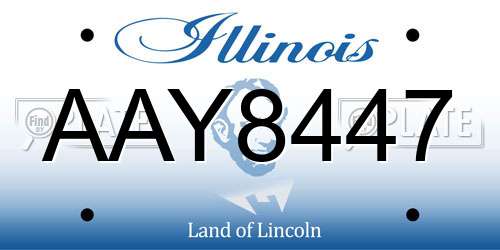 AAY8447 Illinois License Plate