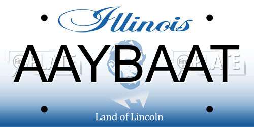 AAYBAAT Illinois License Plate