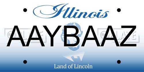 AAYBAAZ Illinois License Plate