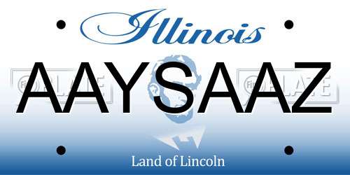 AAYSAAZ Illinois License Plate