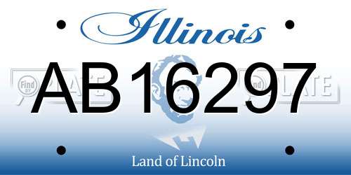 AB16297 Illinois License Plate