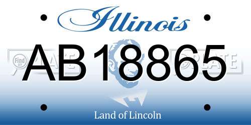 AB18865 Illinois License Plate