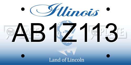 AB1Z113 Illinois License Plate