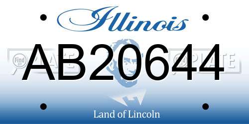 AB20644 Illinois License Plate