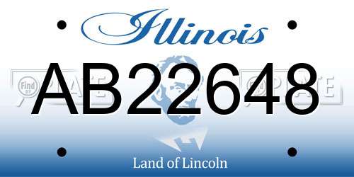 AB22648 Illinois License Plate