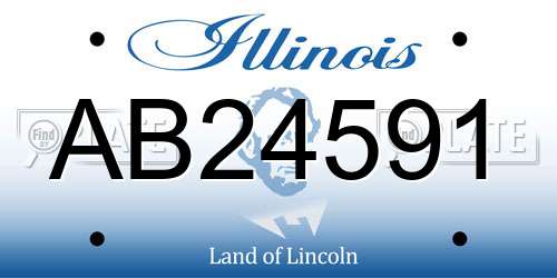 AB24591 Illinois License Plate