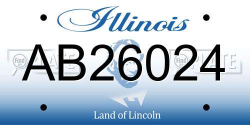 AB26024 Illinois License Plate
