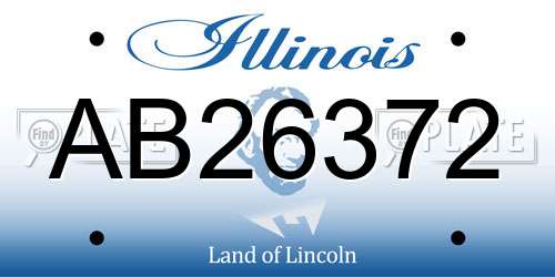 AB26372 Illinois License Plate