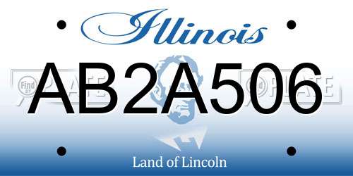 AB2A506 Illinois License Plate