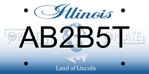 AB2B5T Illinois License Plate