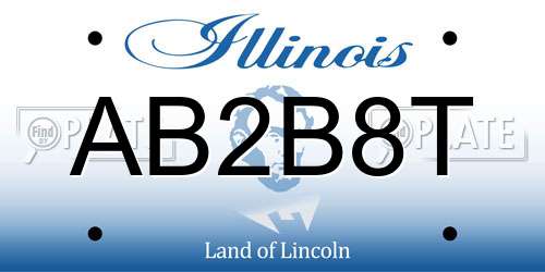 AB2B8T Illinois License Plate