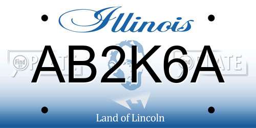 AB2K6A Illinois License Plate