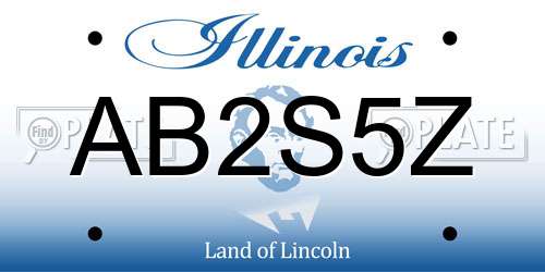 AB2S5Z Illinois License Plate