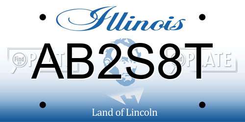 AB2S8T Illinois License Plate