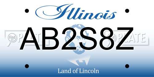 AB2S8Z Illinois License Plate