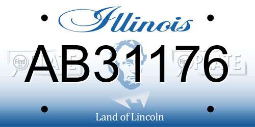 AB31176 Illinois License Plate