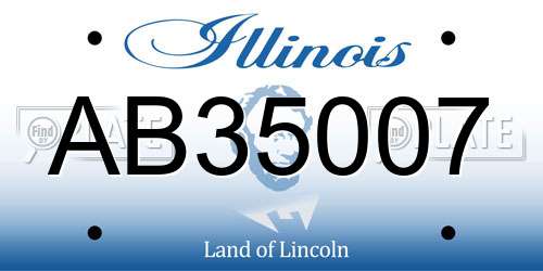 AB35007 Illinois License Plate