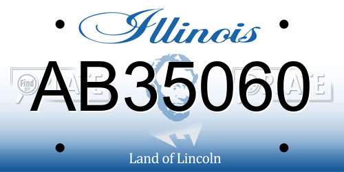 AB35060 Illinois License Plate