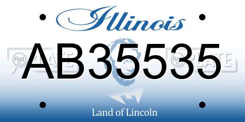 AB35535 Illinois License Plate