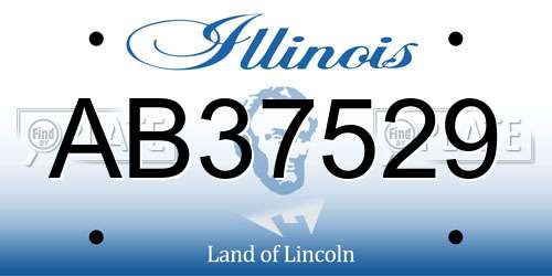 AB37529 Illinois License Plate