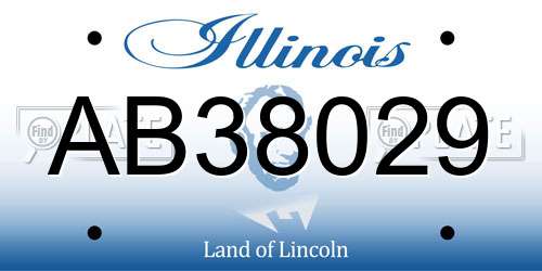 AB38029 Illinois License Plate