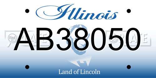 AB38050 Illinois License Plate