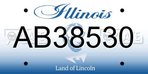 AB38530 Illinois License Plate