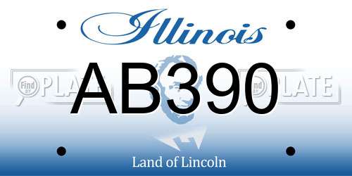AB390 Illinois License Plate