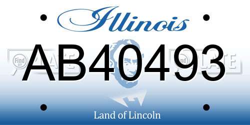 AB40493 Illinois License Plate
