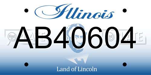 AB40604 Illinois License Plate