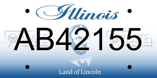 AB42155 Illinois License Plate