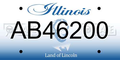 AB46200 Illinois License Plate