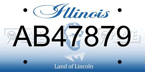 AB47879 Illinois License Plate
