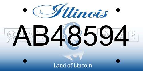 AB48594 Illinois License Plate