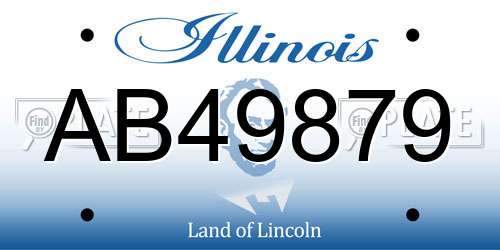 AB49879 Illinois License Plate