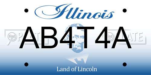 AB4T4A Illinois License Plate
