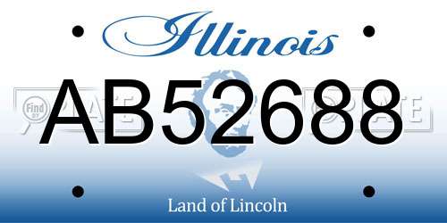 AB52688 Illinois License Plate