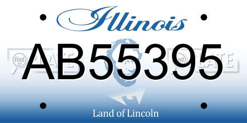 AB55395 Illinois License Plate