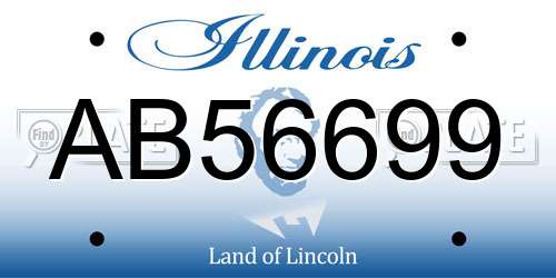 AB56699 Illinois License Plate