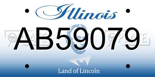 AB59079 Illinois License Plate