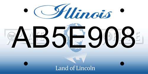 AB5E908 Illinois License Plate