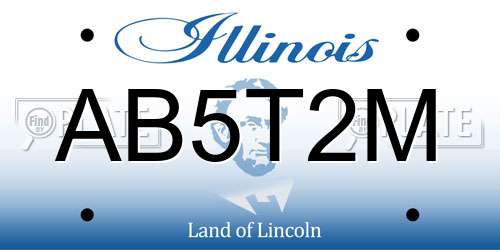 AB5T2M Illinois License Plate