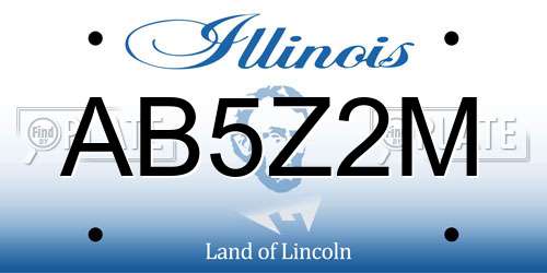 AB5Z2M Illinois License Plate
