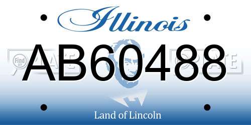 AB60488 Illinois License Plate