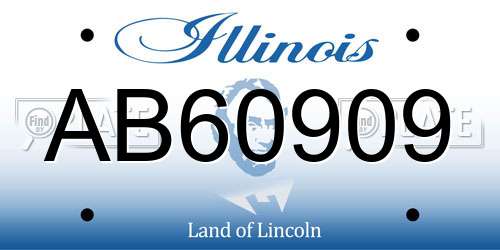 AB60909 Illinois License Plate