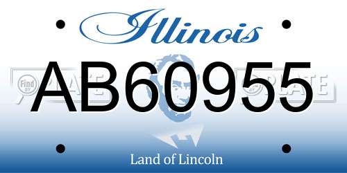AB60955 Illinois License Plate